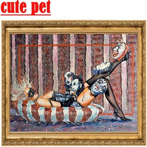 Figure Art painting diamond Sexy masked women painting Diy full diamond Mosaic cross stitch decorative painting