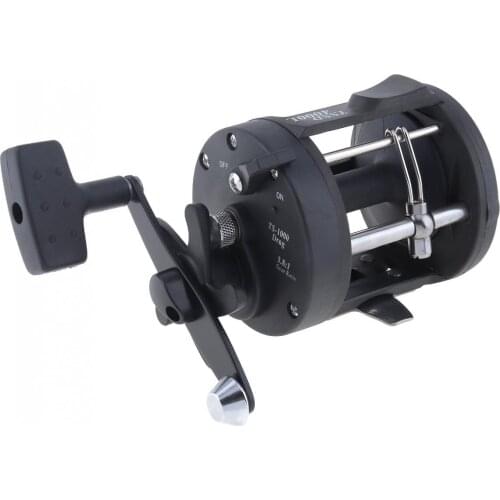 Black Drum Fishing Reel 4000 Series Gear Ratio 3.8:1 Trolling Wheel Casting Boat Sea Fishing Reel Baitcasting Fishing Reels