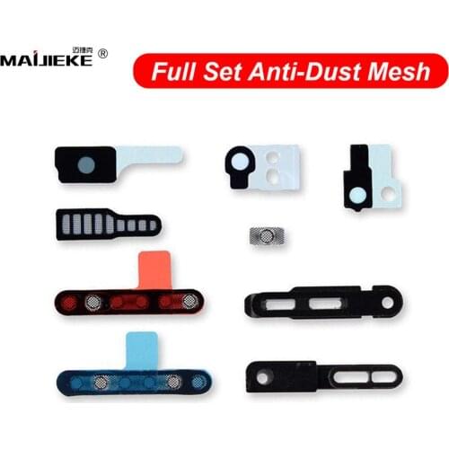100 Set Anti Dust Screen Grill Mesh+Rubber Gasket Microphone For iPhone X Xs Max Xr 11 pro max 6 6s 7 8 plus 5s Anti-Dust Mesh