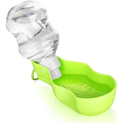 Dog Water Bottle Pet Travel Water Bottle with Foldable Bowl Holder Drink Cup Tray Stand Attachment Dog Cat Travel Drink Bottle