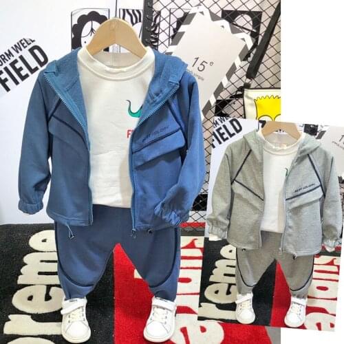 New Arrival Childrens Clothing Set Kids Boys Tracksuit Baby Zipper Jacket Coat+pants Suit Kids Casual Sport Jogging Clothes Set