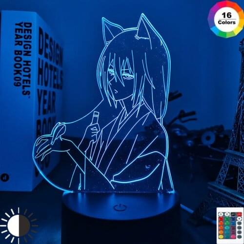 Anime Led Light Kamisama Kiss Tomoe Figure for Bedroom Decor Night Light Birthday Gift Room 3d Lamp Manga Kamisama Kiss