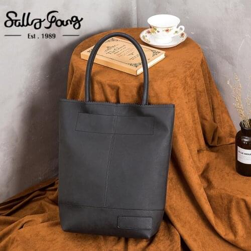 Top-Handle For Women 2021 Bucket Handbag Soft Leather Lady Shoulder Bag Large Capacity Female Totes Shopper Bag |HB1001L