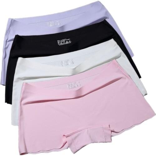 Seamless Short Pants Women Safety Panties Female Boyshorts Female Summer Under Skirt Shorts Lady Boxer Panties Healthy Lingerie
