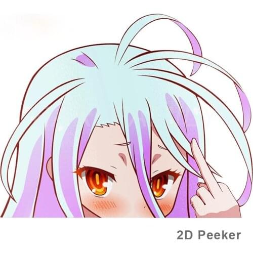 Big Head Anime Vinyl Rear Windshield Trunk Stickers Car Accessories 13*8CM