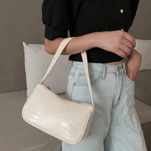 Casual PU Leather Women Handbag Shoulder Bag Handbag Elegant Shoulder Crossbody Bag Popular Simple Female Daily Bag