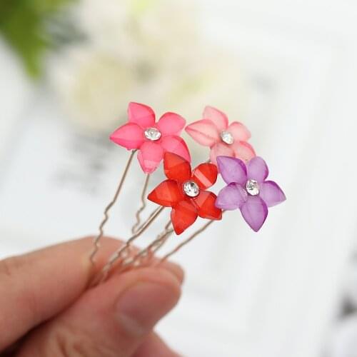 20Pc/Set Women Crystal Rhinestone Flower Hair Pins Clips Wedding Bridal Barrettes Hairpins Hair Styling Tools Accessories