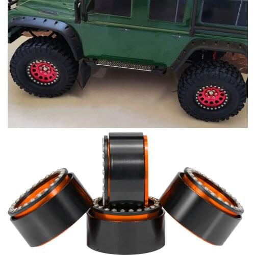 1.9 Inch Beadlock Wheel Hub Wheel Rim for 90046 AXI03007 D90 1:10 RC Car Vehicle Model Replacement 12mm Hex