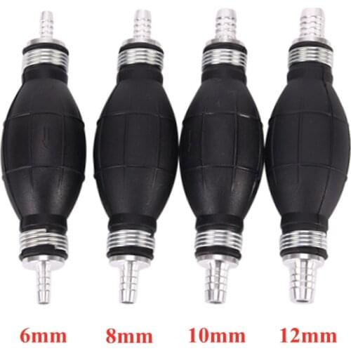 1PC 4 Sizes Line Pump Primer Bulb Hand Primer Gas Petrol Pumps Rubber And Aluminum Hand Fuel Pump Apply to All Fuels Wholesale