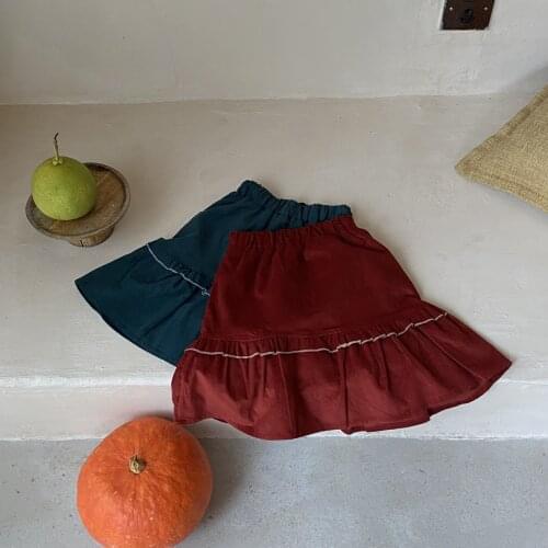 2021 Korea style girls skirt autumn cotton fashion girls skirts kids clothes 2-7 years