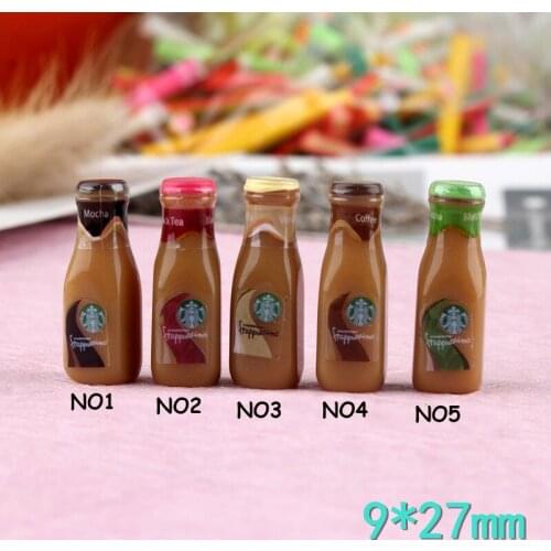 30PCS charm imitation coffee cup resin accessories earrings DIY jewelry materials key chain DIY bottle accessories jewelry