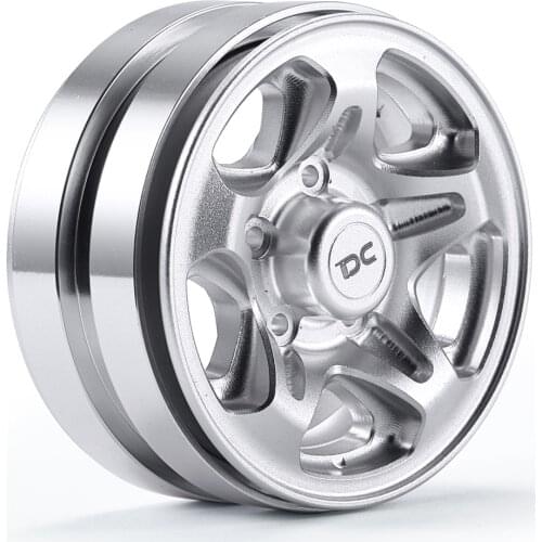 DC 4PCS 1/10 Aluminium Alloy Wheels Anodized 1.55 Inch LC76/LC70 6061-T6 Inner Beadlock RC Crawler Car Upgrade Accessories