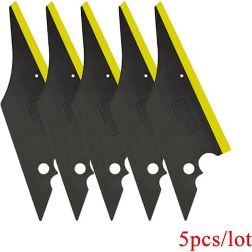 5pcs Yellow Edge Rubber Squeegee Vehicle Wrapping Tools Vinyl Decal Sticker Squeegee Remover Window Tint Install Scraper 5A26Y