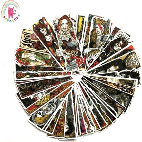 50pcs Horror Style PVC Waterproof Graffiti Sticker Skateboard Motorcycle Notebook Mobile Car Luggage Box Guitar Creative Sticker