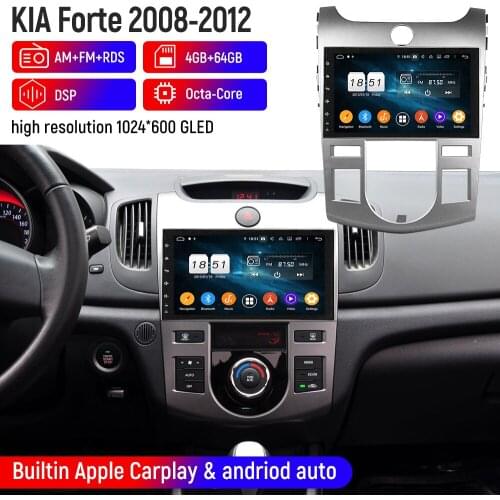 9"Android 10 Car Multimedia Player Radio Stereo Head Unit GPS for Kia Cerato Forte Koup 2008-2012 Car Intelligent System
