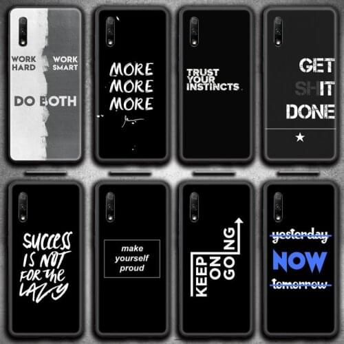 Maxim motivational text Phone Case for Huawei Honor 30 20 10 9 8 8x 8c v30 Lite view 7A pro