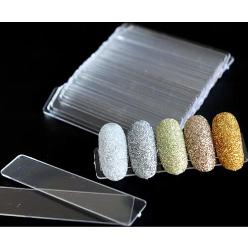 30pcs/set Transparent False Nails Display Holder Acrylic Fake Nails Tips Showing Stand Practice Exhibition Manicure Decoration