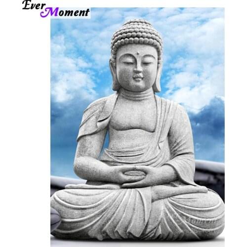 Diy resin rhinestones cross stitch painting buddha mosaic 5d needlework full square diamond embroidery sakyamuni painting ASF558