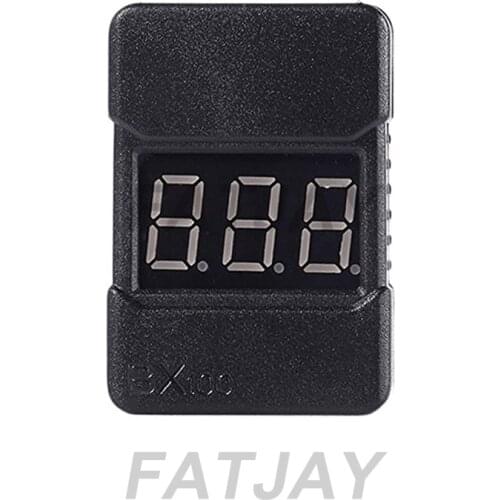 FATJAY BX100 1-8S RC hobby model lipo battery voltage tester 1-8S checker low voltage alarm LED indicator buzzer