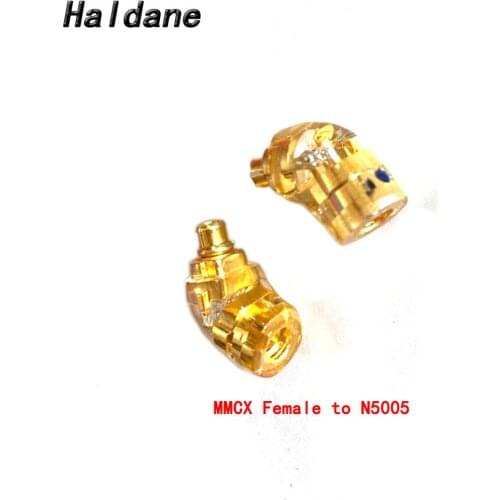 Haldane HIFI Headphone Plug for N5005 Male to MMCX/0.78mm Female Converter Adapter MMCX/0.78 to A-K-G N5005 Headphone