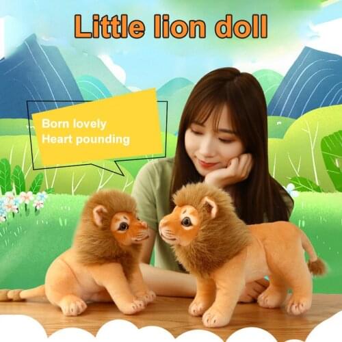 Simulation Lion Doll Plush Toys Childrens Holiday Gifts For Kids Rag Dolls Home Decoration Ornaments Photo Studio Props Doll