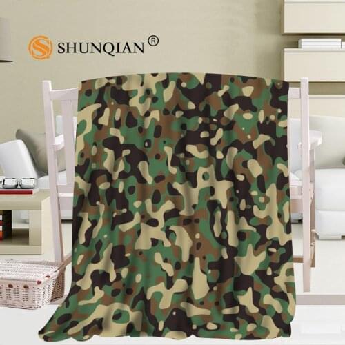 Custom camo blanket Flannel Falafel Fabric 56x80inch 50X60inch 40X50inch Sofa Bed Throw Blanket Kid Adult Warm Blanket