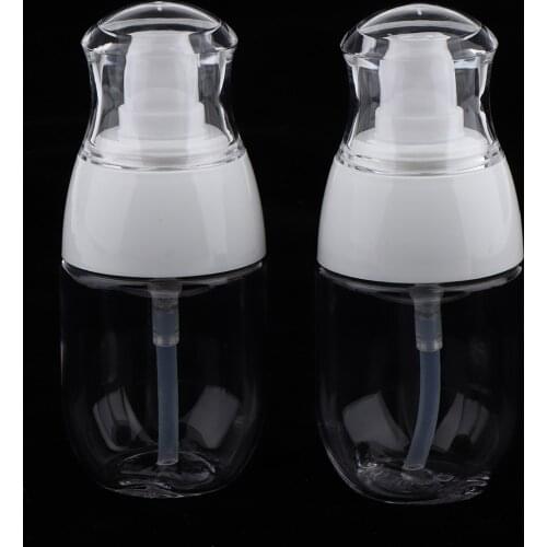 2Pc Pump Lotion Dispenser Cream Liquid Bottle Container For Makeup Cosmetic