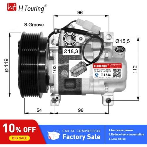 For ac compressor mazda 3 6 2.2L 2008-2015 ac compressor GAM661K00 GDB161450 H12A0CA4JE H12A1AQ4HE