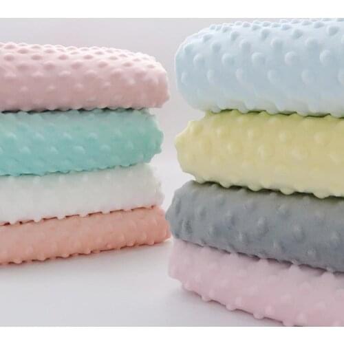 Short Plush Bean Velvet 100% Polyester Soft Minky Fabric for DIY Baby Newborn Bedding Quilt Cushion Clothes Sheet Blanket Toy