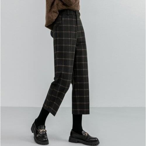 LLLmwybiao Women's Plaid Trousers