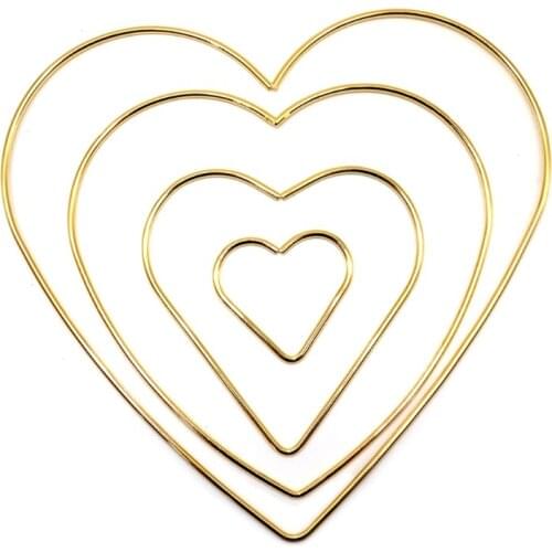 Love Heart Metal Craft Hoops Dream Catcher Rings for Dreamcatchers Wreaths Macrame Project DIY Accessorie