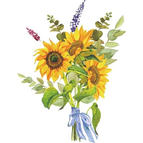 Sunflower Wall Stickers Kitchen Stickers Poster Mural Art Decals Removable WallPaper For Living Room Home Decor Wall Decoration