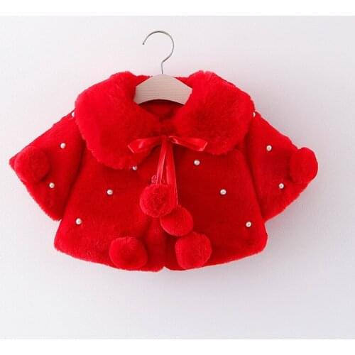 2019 Autumn Winter New Girls Wool Jackets Toddler Winter Warm Coat Kids Baby Thick Fur Coat Baby Warm Princess Jacket Outwear