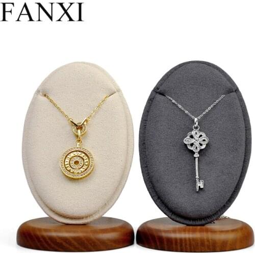 Oirlv Solid Wood Necklace Display Stand Necklace Rack Necklace Organizer Necklace Holder Pendant Stand Jewelry Organizer