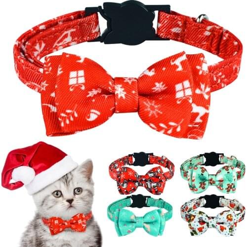 Halloween Ghost Cat Supplies Collar Christmas Cat Collar Nylon KItten Collar Trick or Treat Cat Bat Pumpkin Pet Supplies Collar