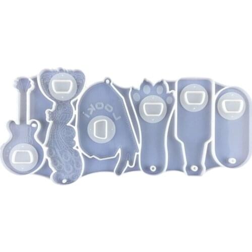 Bottle Opener Epoxy Resin Mold Beer Opener Corkscrew Silicone Mould Crafts Jewelry Keychain Making Tool