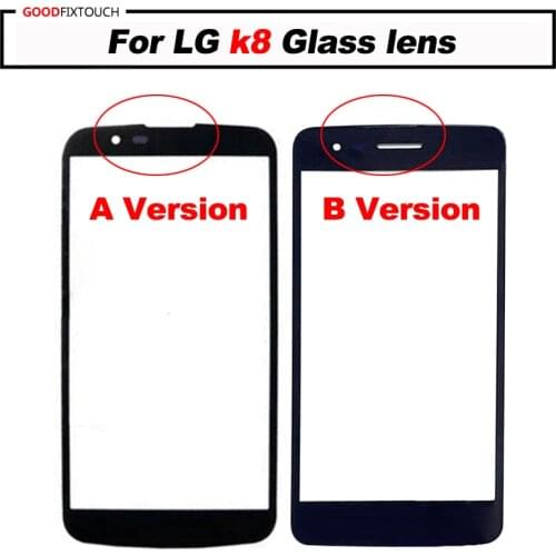 For LG K8 Glass lens LCD front glass new Replacement For LG K8 K371 K373 k350N X240 MS210 M200N X300 LCD outer glass repair