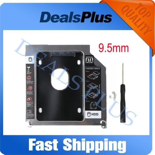 NEW SATA 2ND Hard Disk Drive SSD HDD Caddy/Adapter for MacBook Pro A1278 A1286 A1297 2.5"/ 9.5mm SATA to SATA HDD Caddy