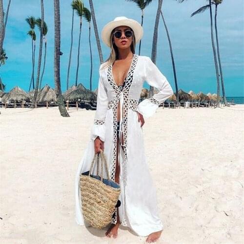 Dress Women Summer Holiday round hole lace waste their bikini beach hollw out Dresses Casual Vestidos ZXP9073