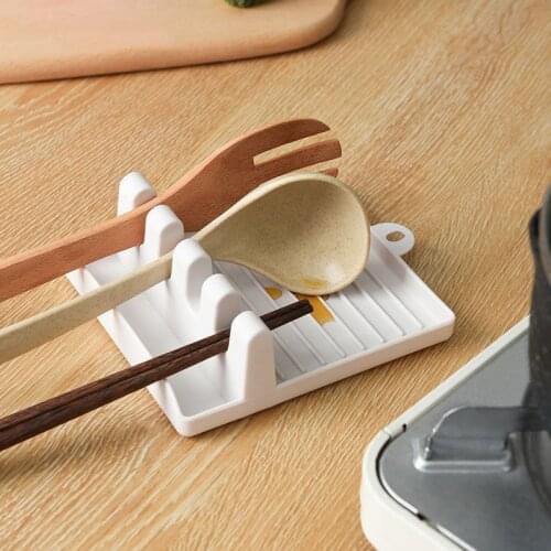 Cooking Utensil Rest Kitchen Organizer Dish drainer Kitchen Fork Spoon Holders Non-slip Pad Kitchen Storage Accessories