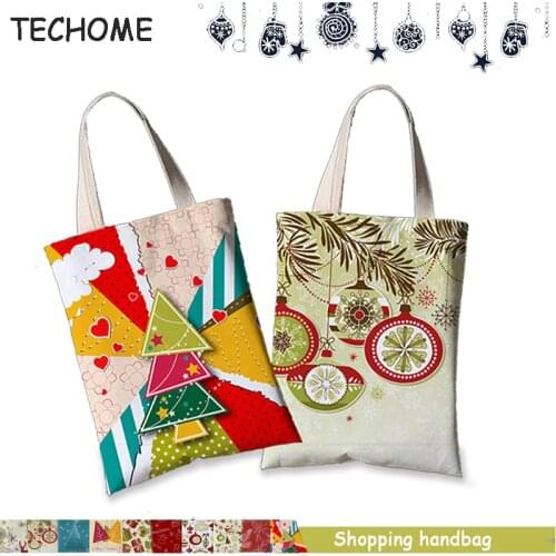30*40cm Large Capacity Portable Green Shopping Bag Christmas Easter Bag Handbag Environmental Protection Grocery Totes