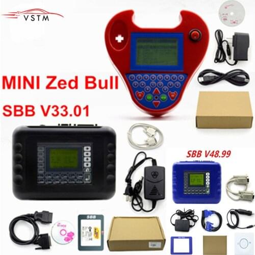 Free Shipping MINI Zed Bull Key Programmer SBB V46.02 V33.02 V33.01 Programming New Key In Immobilizer Copy Transponder Chip