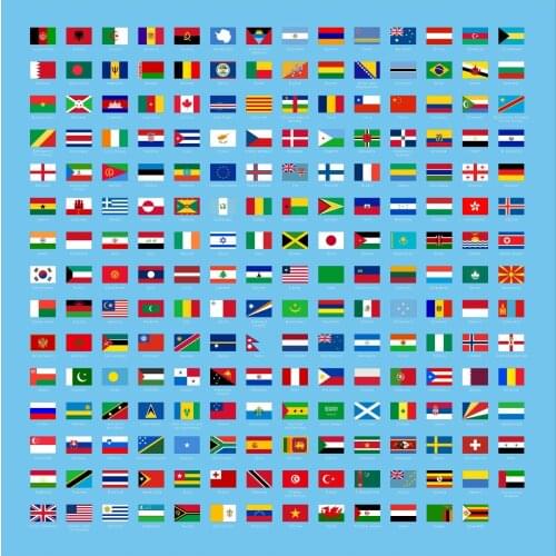 WORLD Flag School Art Film Print Silk Poster Home Wall Decor 24x36inch
