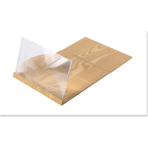 Stereoscopic Amplifying 12 Inch Desktop Wood Bracket Mobile Phone Video Screen Magnifier Amplifier Holder Mount