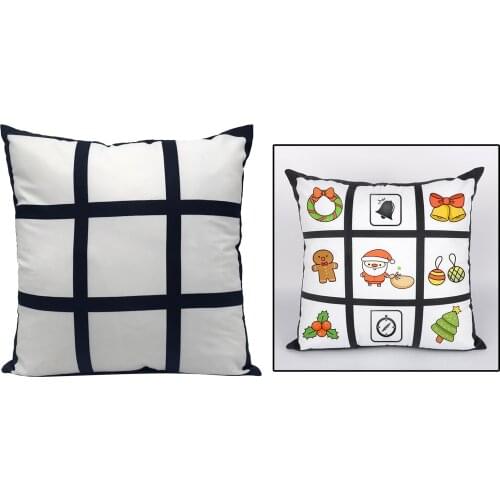 Sublimation Blanks Polyester Panel Pillow Case Sofa Chair Cushion Cover Home Decor 40x40cm