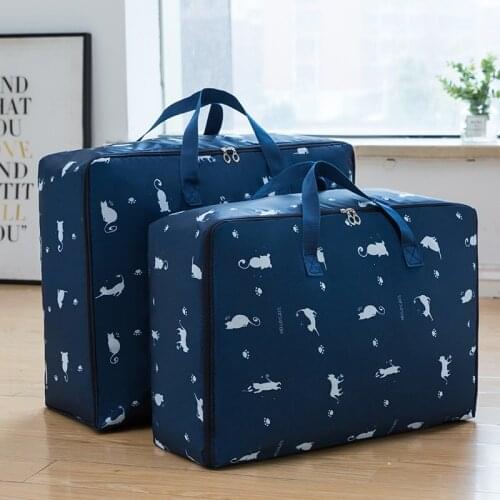 Portable Oxford Cloth Storage Bag Japanese Style Multifunctional Storage Bag Four Seasons Clothes Storage Box Dustproof Durable