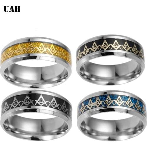 UAH 4 COLORS Vintage Gold Free Shipping Dragon 316L stainless steel Ring Mens Jewelry for Men Freemasonry Wedding Band male ring