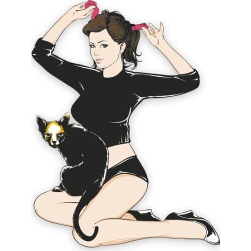 Vintage Girl Sticker Plane Extreme