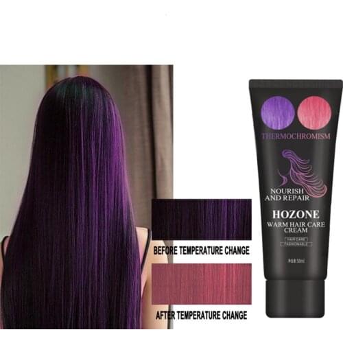 Magical Thermochromic Color Changing Wonder Dye Cream Gray Hair Color Dye Cream Cover Up White Hair Colour Dye Cosmetic