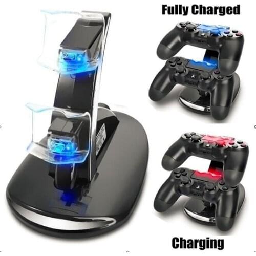 Xunbeifang Dual Controller Holder Charger 2 LED Charging Dock Station Stand for PS4 for Playstation 4 Controller Game